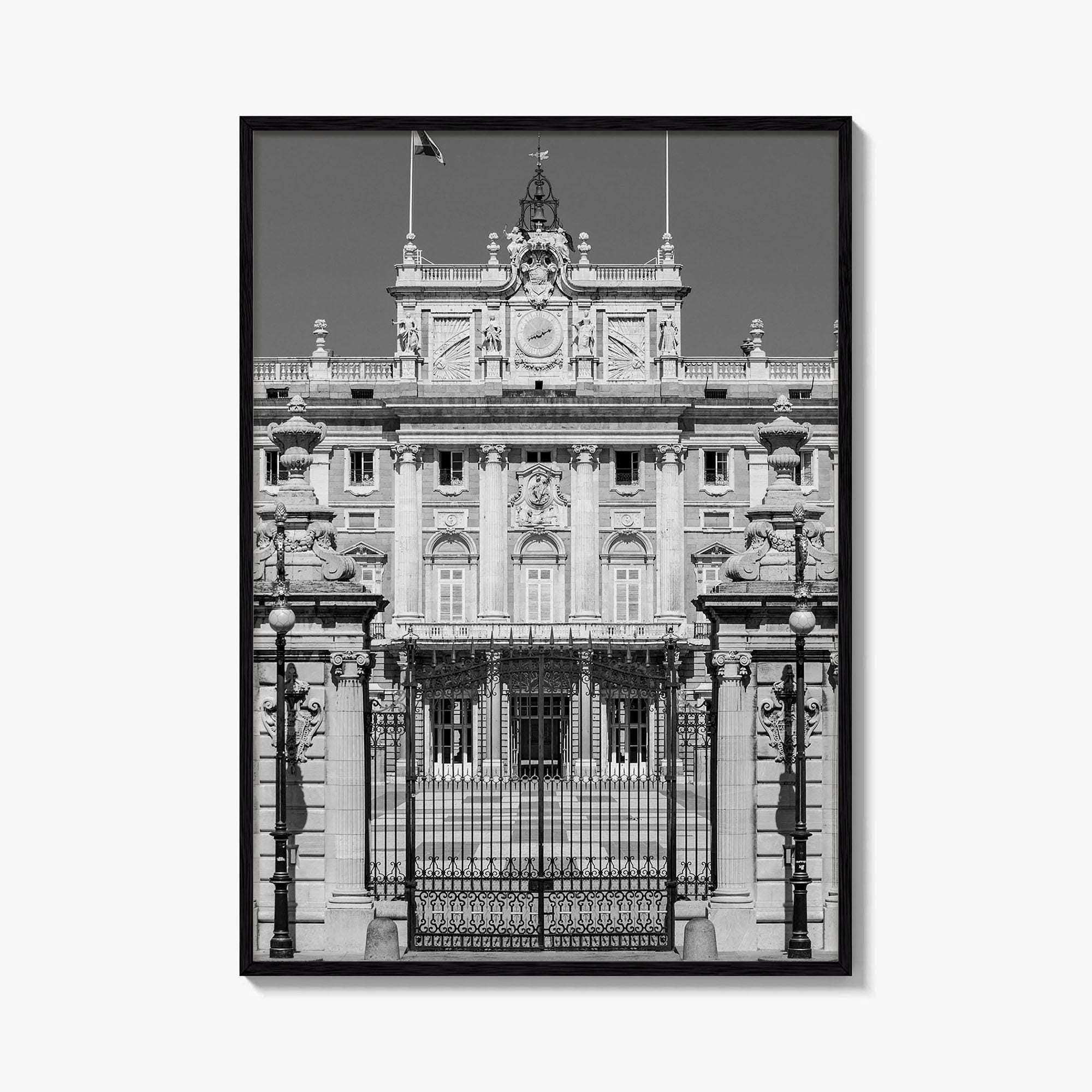 Madrid Black and White Fine Art Photo Print, Royal Palace, Spain Poster, Palacio Real