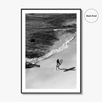 Bali Black and White Fine Art Photo Print, Indonesia Surf Beach Wall Decor Poster