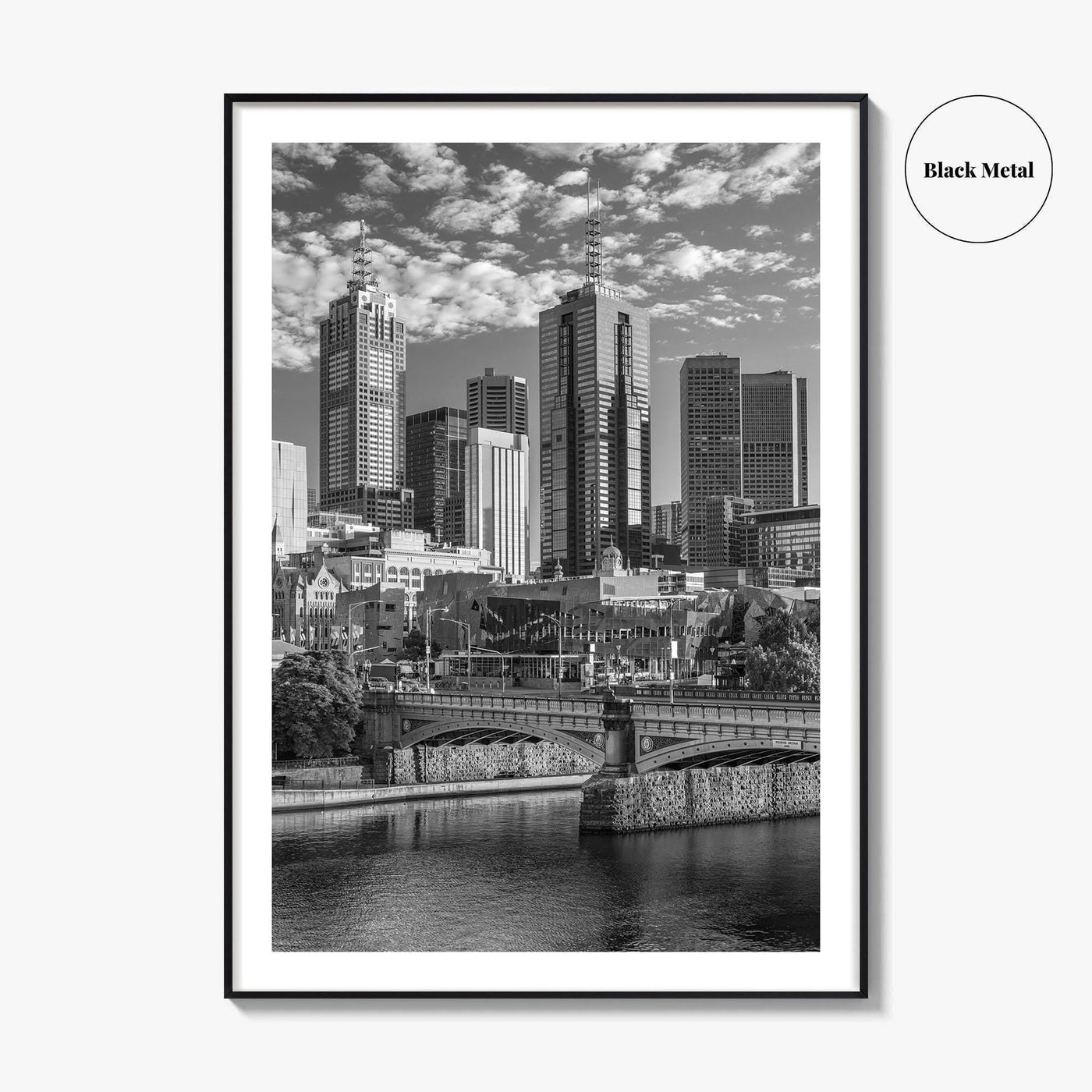 Melbourne Black and White Fine Art Photo Print, Victoria Australia Wall Poster