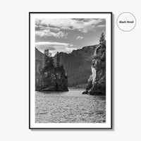 Kenai Fjords National Park Black and White Fine Art Photo Print, Seward Alaska Poster