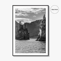 Kenai Fjords National Park Black and White Fine Art Photo Print, Seward Alaska Poster