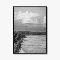 Encinitas Black and White Fine Art Photo Print, San Elijo Campground California Poster