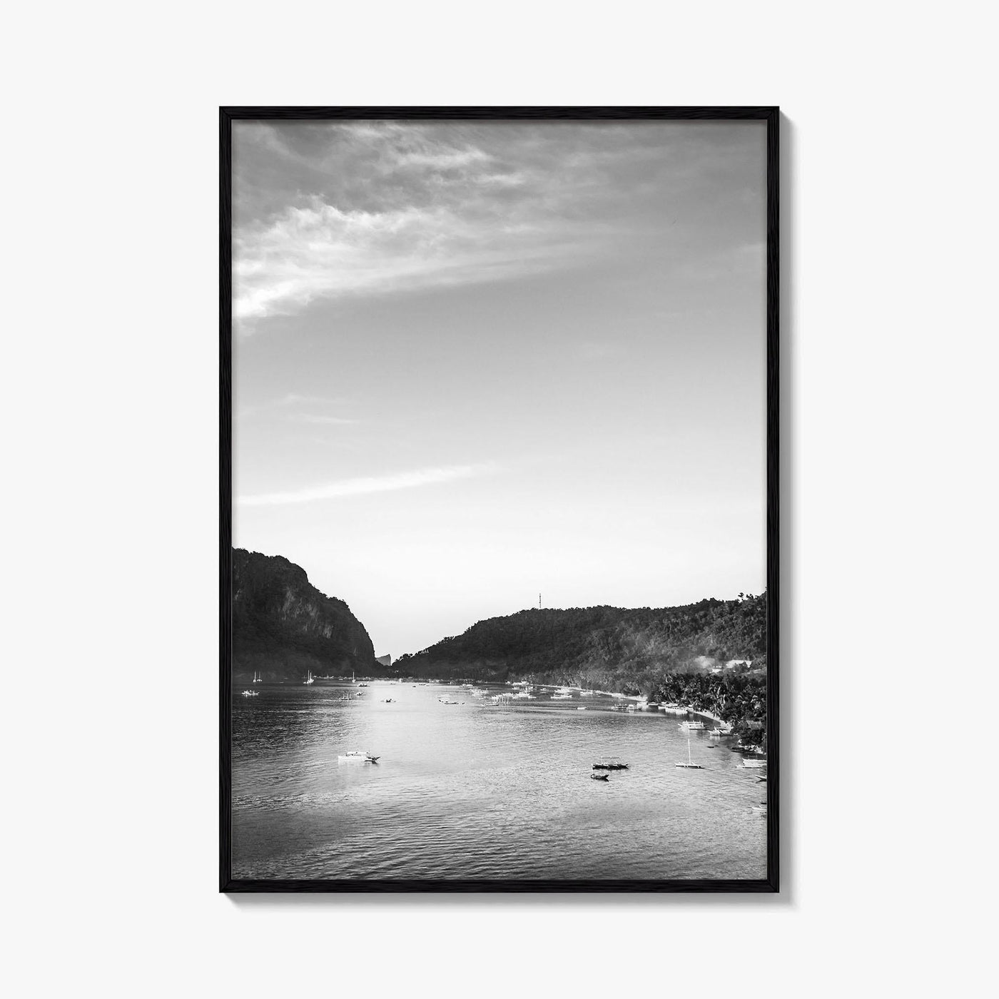 El Nido Black and White Fine Art Photo Print, Palawan Bacuit Bay, Philippines Poster
