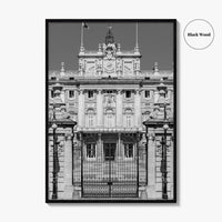 Madrid Black and White Fine Art Photo Print, Royal Palace, Spain Poster, Palacio Real