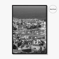 St Ives Black and White Fine Art Photo Print, Cornwall England Poster, Harbour