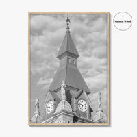 Buffalo Black and White Fine Art Photo Print, Clock Tower, New York, USA Poster
