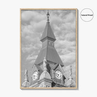 Buffalo Black and White Fine Art Photo Print, Clock Tower, New York, USA Poster