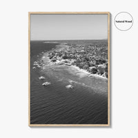 Cebu Island Black and White Fine Art Photo Print, Moalboal Boats Reef Philippines Poster