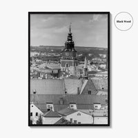 Krakow Black and White Fine Art Photo Print, Poland City View, Wall Decor, Poster