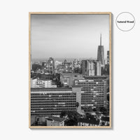 Nairobi Skyline Black and White Fine Art Photo Print, Kenya Poster, East Africa Poster