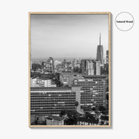 Nairobi Skyline Black and White Fine Art Photo Print, Kenya Poster, East Africa Poster