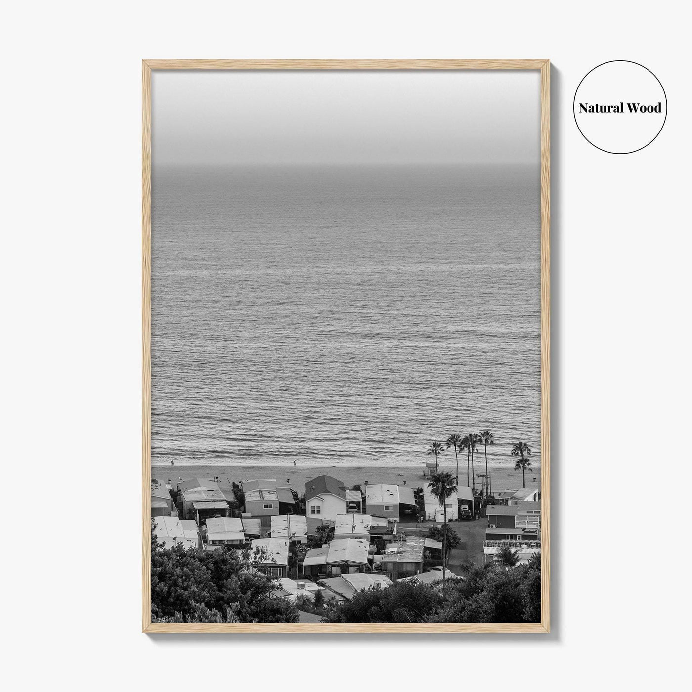 Pacific Palisades Black and White Fine Art Photo Print, California Print