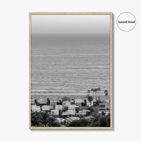 Pacific Palisades Black and White Fine Art Photo Print, California Print