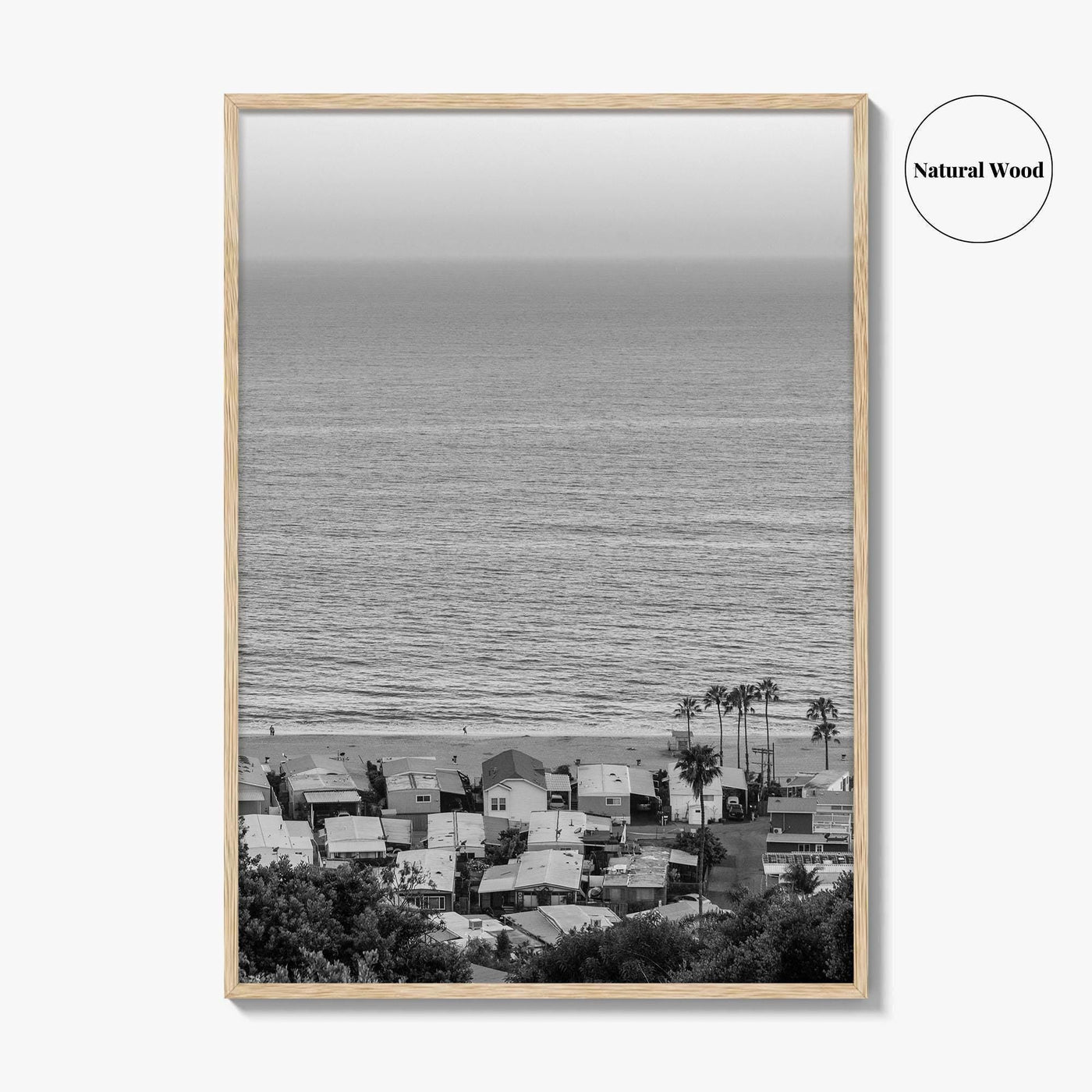 Pacific Palisades Black and White Fine Art Photo Print, California Print