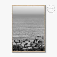 Pacific Palisades Black and White Fine Art Photo Print, California Print
