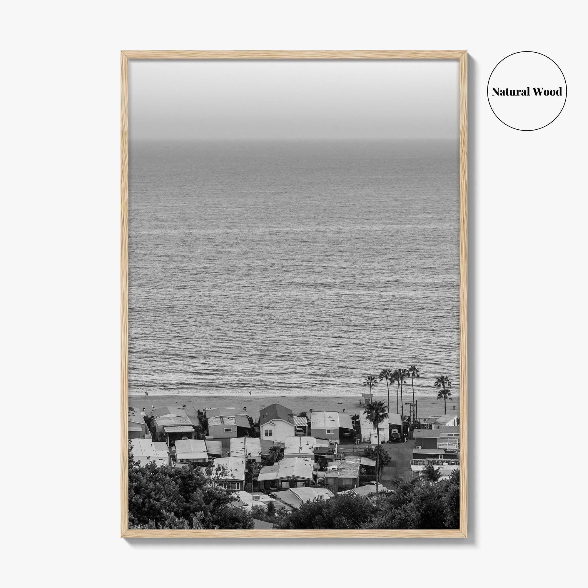 Pacific Palisades Black and White Fine Art Photo Print, California Print