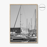 Heraklion Black and White Fine Art Photo Print, Crete Harbor Venetian Fortress Poster
