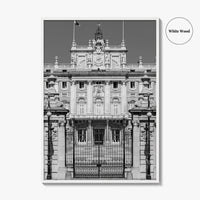 Madrid Black and White Fine Art Photo Print, Royal Palace, Spain Poster, Palacio Real
