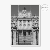 Madrid Black and White Fine Art Photo Print, Royal Palace, Spain Poster, Palacio Real