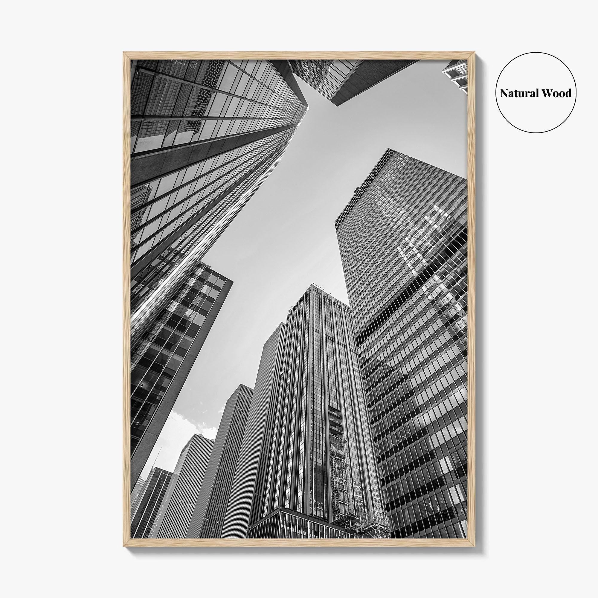 Manhattan Black and White Fine Art Photo Print, New York City Skylin Poster