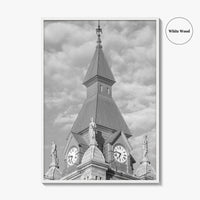 Buffalo Black and White Fine Art Photo Print, Clock Tower, New York, USA Poster