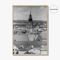 Krakow Black and White Fine Art Photo Print, Poland City View, Wall Decor, Poster