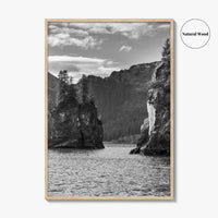 Kenai Fjords National Park Black and White Fine Art Photo Print, Seward Alaska Poster