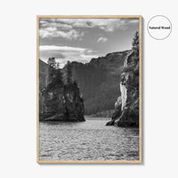 Kenai Fjords National Park Black and White Fine Art Photo Print, Seward Alaska Poster