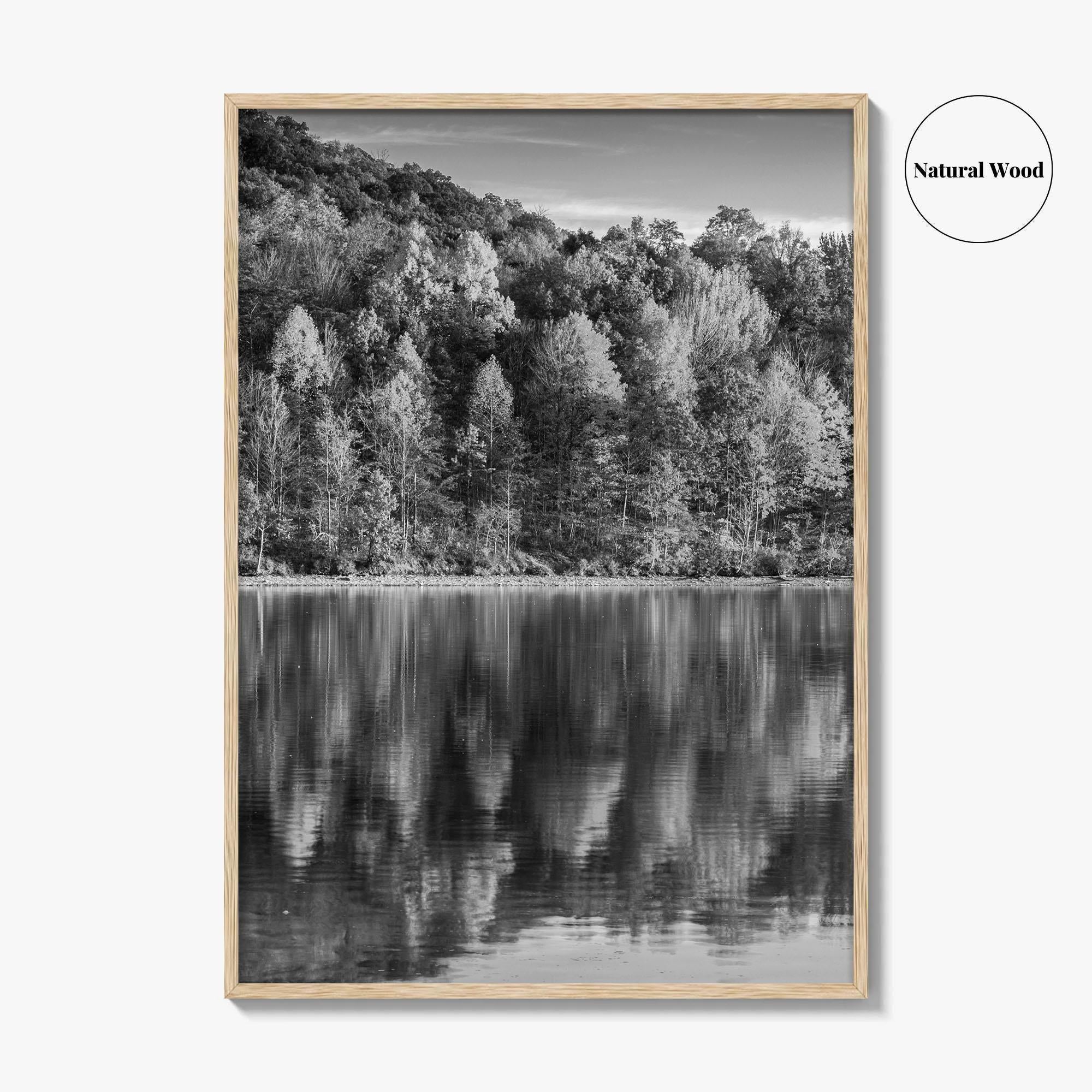 Maryland Black and White Fine Art Photo Print, Lake Habeeb, Rocky Gap State Park