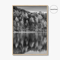 Maryland Black and White Fine Art Photo Print, Lake Habeeb, Rocky Gap State Park