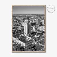 Lincoln Black and White Fine Art Photo Print, Nebraska USA Poster