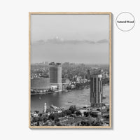 Cairo Black and White Fine Art Photo Print, Nile River, Egypt Wall Art