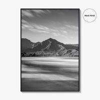 Hanalei Black and White Fine Art Photo Print, Kauai Hawaii Beach Wall Decor Poster