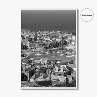 St Ives Black and White Fine Art Photo Print, Cornwall England Poster, Harbour