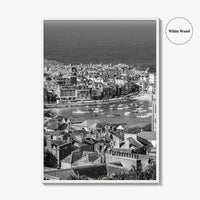 St Ives Black and White Fine Art Photo Print, Cornwall England Poster, Harbour