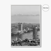 Cairo Black and White Fine Art Photo Print, Nile River, Egypt Wall Art