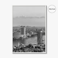 Cairo Black and White Fine Art Photo Print, Nile River, Egypt Wall Art