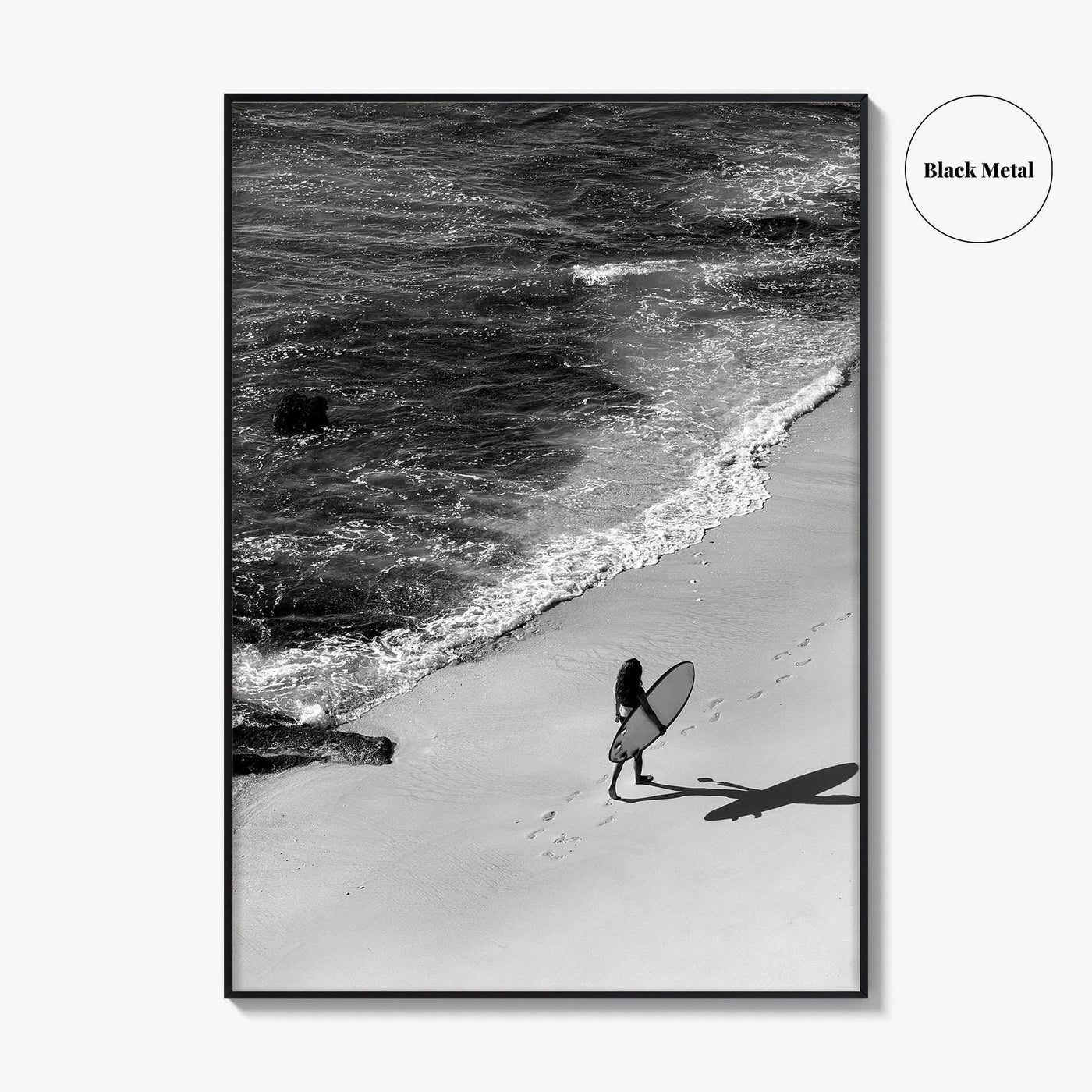 Bali Black and White Fine Art Photo Print, Indonesia Surf Beach Wall Decor Poster
