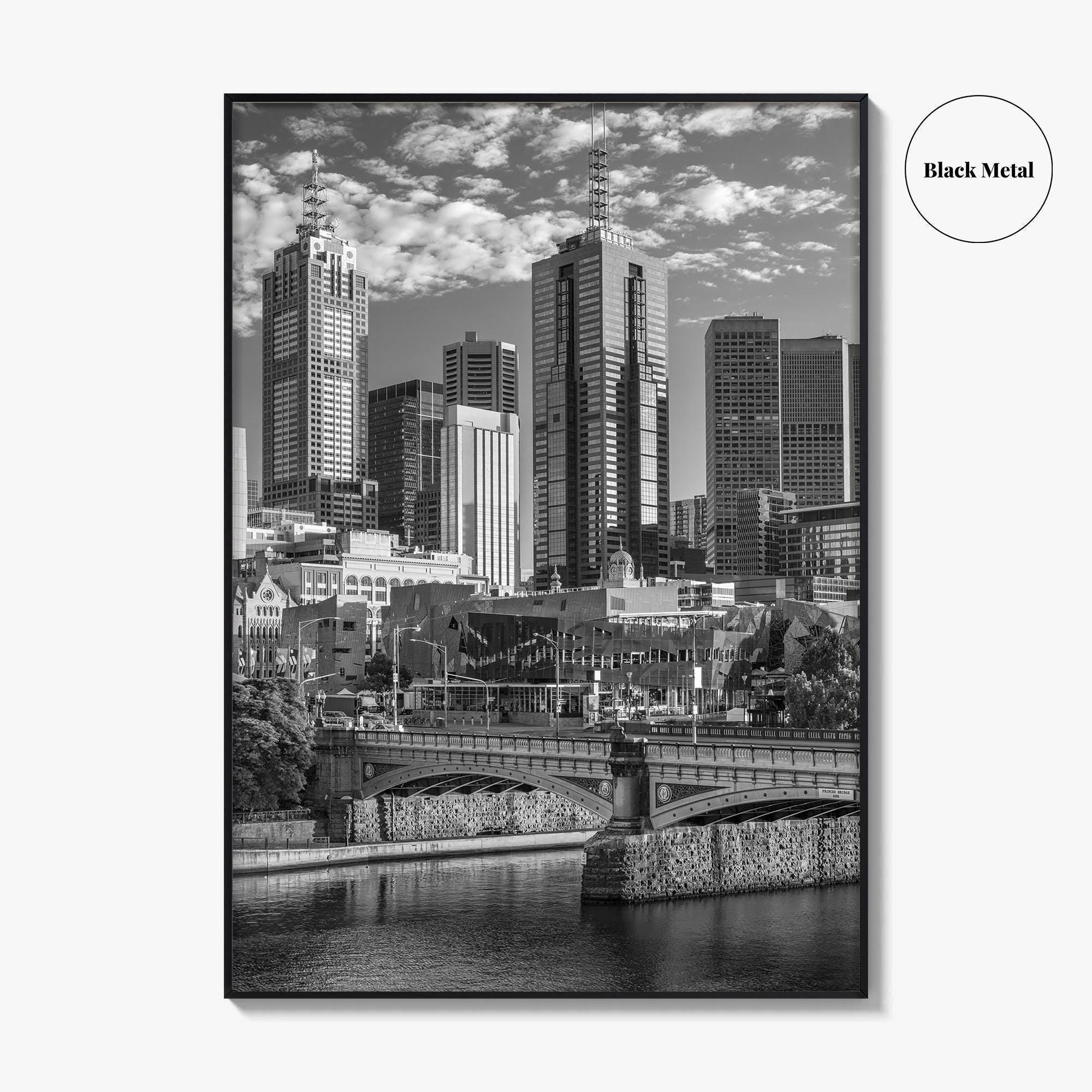 Melbourne Black and White Fine Art Photo Print, Victoria Australia Wall Poster