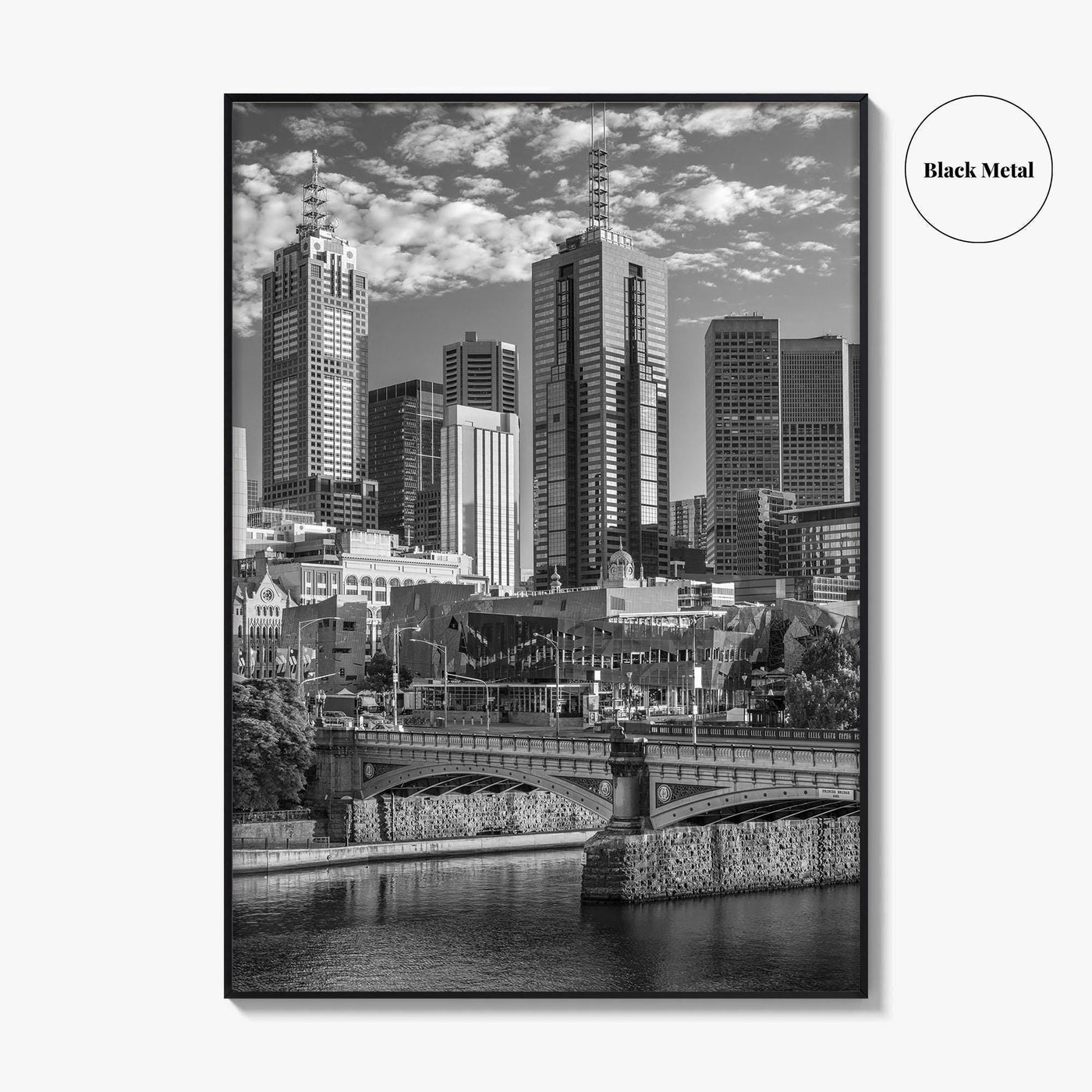 Melbourne Black and White Fine Art Photo Print, Victoria Australia Wall Poster