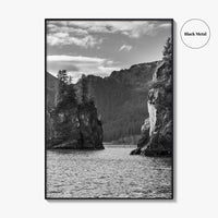 Kenai Fjords National Park Black and White Fine Art Photo Print, Seward Alaska Poster