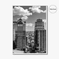 Kansas City Skyline Black and White Fine Art Photo Print, Downtown, Missouri, KC, USA