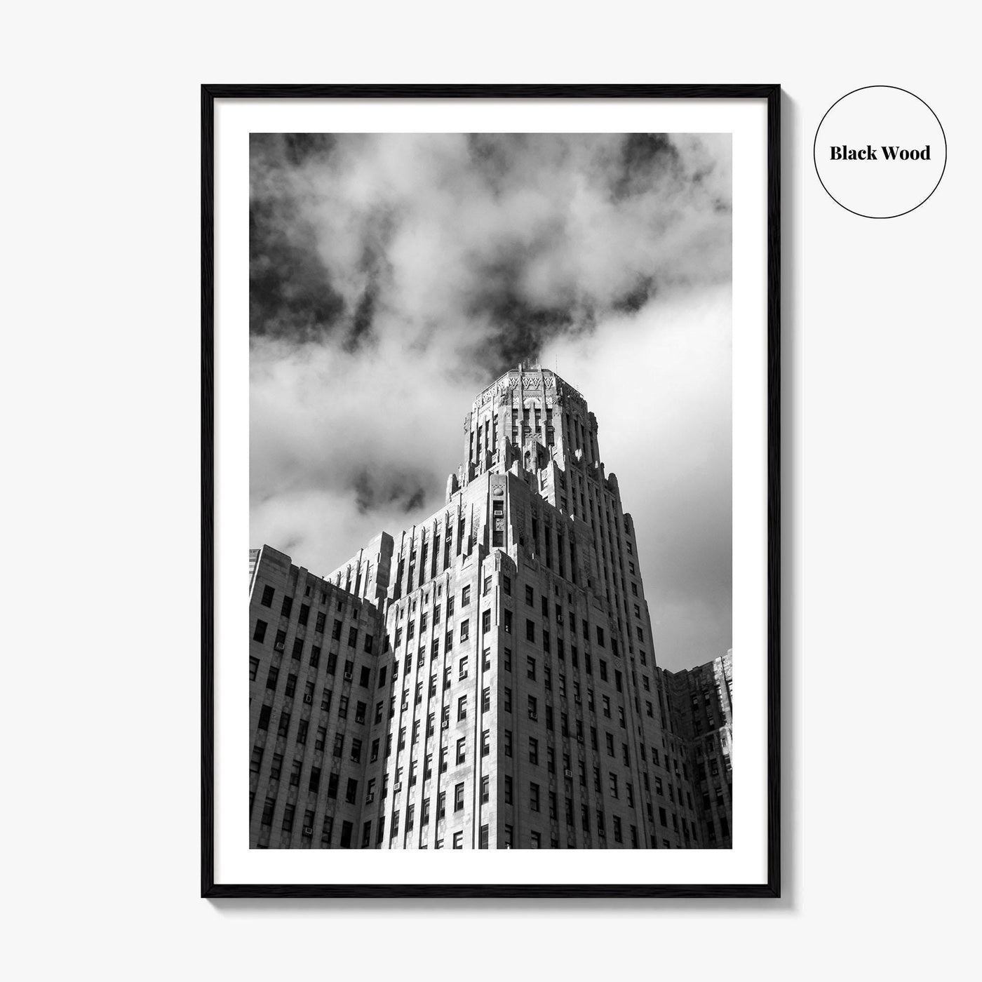 Buffalo Black and White Fine Art Photo Print, City Hall Architecture, Downtown NY Poster