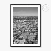 Fargo Black and White Fine Art Photo Print, North Dakota Poster