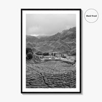 Cameroon Black and White Fine Art Photo Print, Highland Tea Farm, Africa Wall Poster