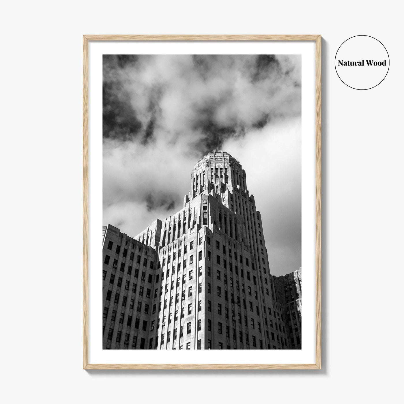 Buffalo Black and White Fine Art Photo Print, City Hall Architecture, Downtown NY Poster