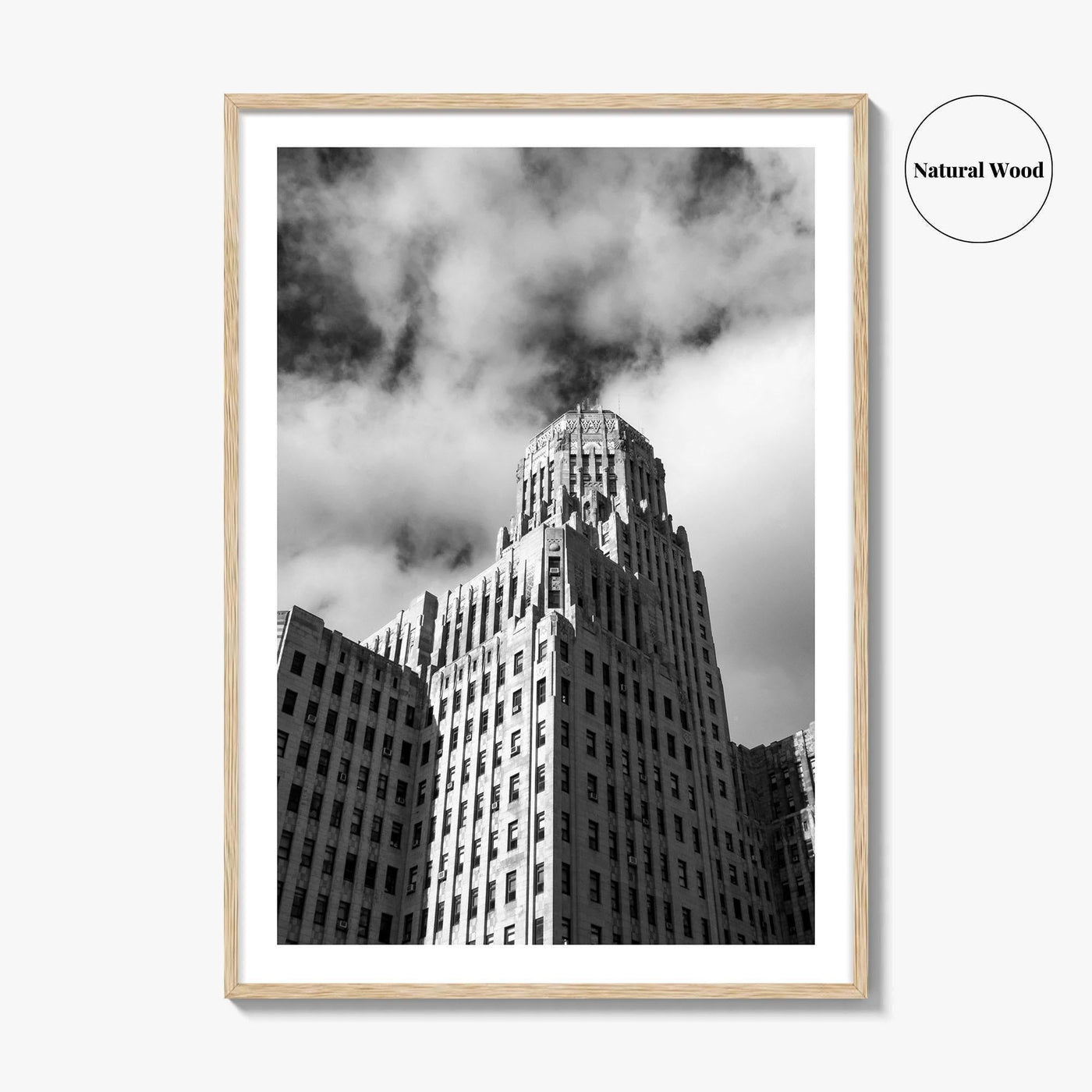 Buffalo Black and White Fine Art Photo Print, City Hall Architecture, Downtown NY Poster