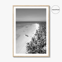 Saona Island Black and White Fine Art Photo Print, Dominican Republic Poster