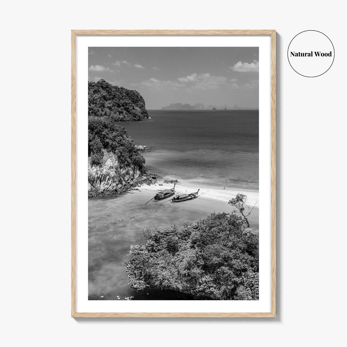 Ko Phak Bia Black and White Fine Art Photo Print, Andaman Sea, Krabi, Thailand