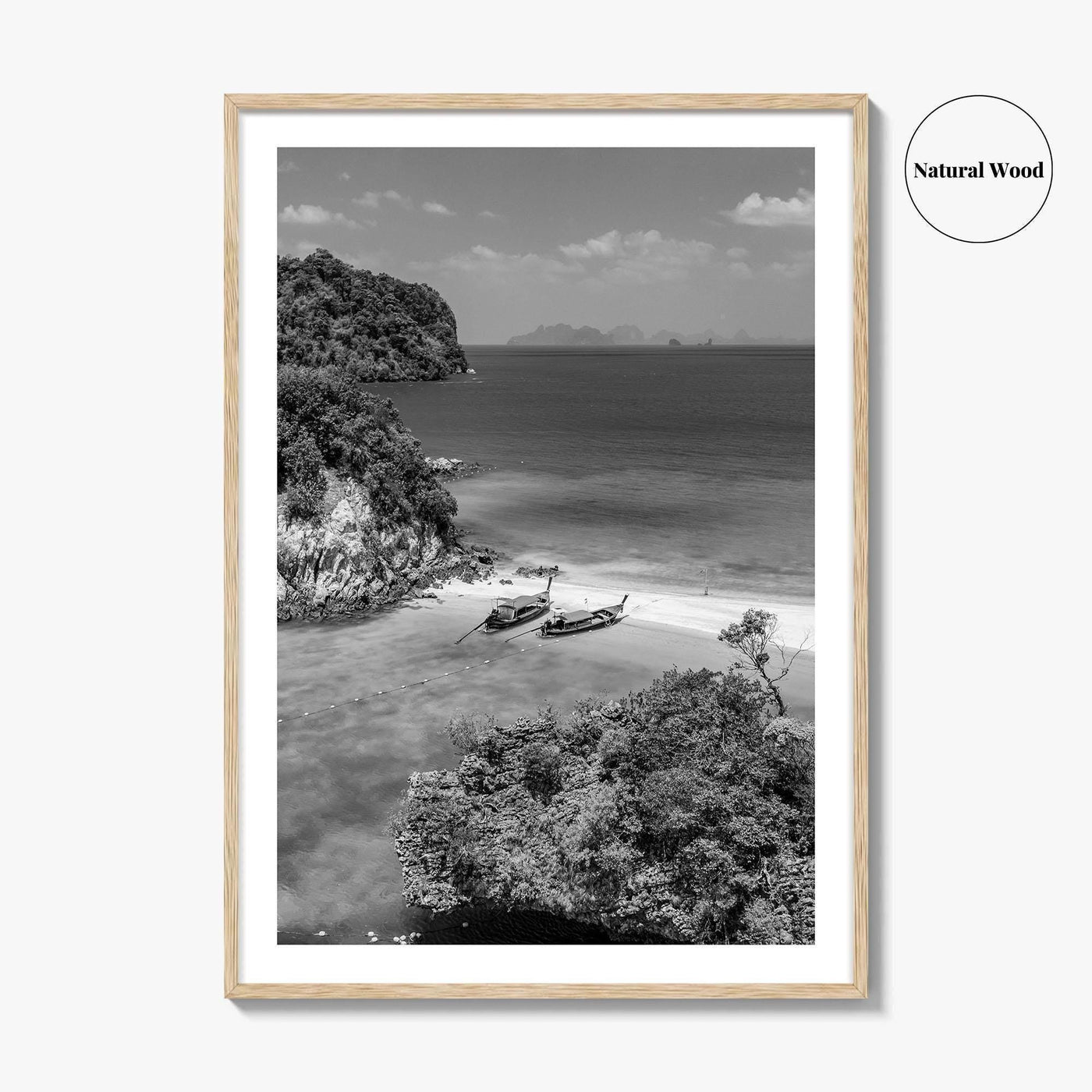 Ko Phak Bia Black and White Fine Art Photo Print, Andaman Sea, Krabi, Thailand